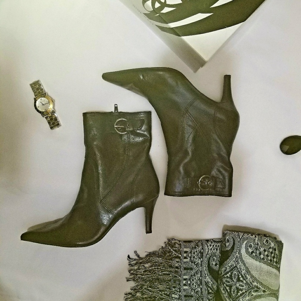 Nine West Leather Boot Pointed Toe